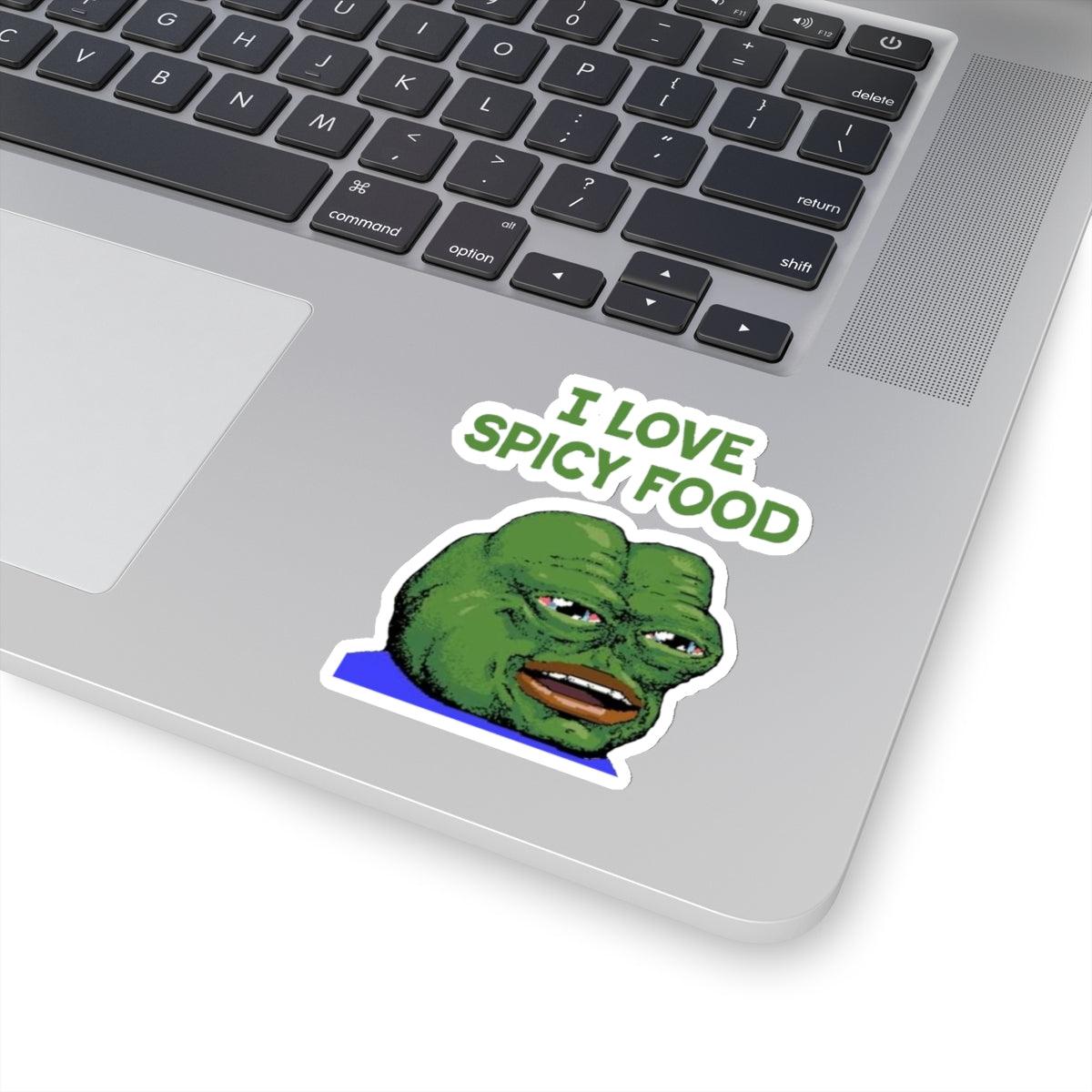 I Love Spicy Food Pepe Sticker - ZeitgeistZest