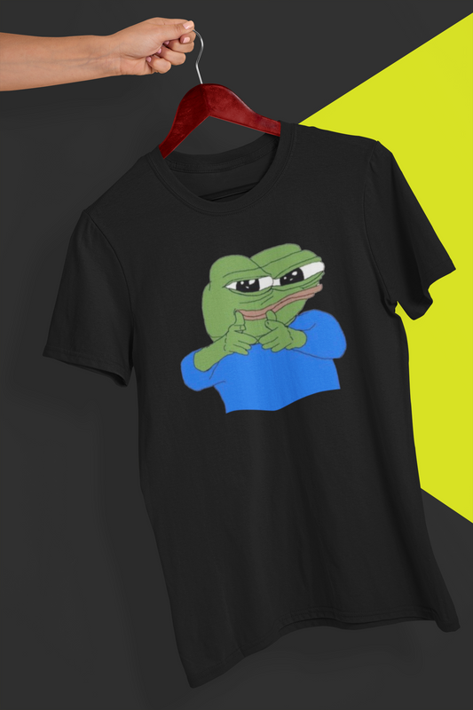 Peepo Pointing T-Shirt, Cute Pepe The Frog Shirt, Adorable Apu Apustaja Shirt, Funny Pepe Pointing at Camera Tee, Unisex Cute Frog T - ZeitgeistZest