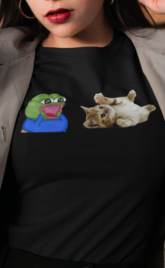 Peepo And Kitty Cat T-Shirt