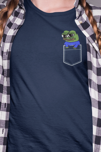 Pocket Peepo T-Shirt, Cute Pepe The Frog Shirt, Adorable Apu Apustaja Shirt, Funny Pepe in the pocket Tee, Unisex Cute Frog T - ZeitgeistZest