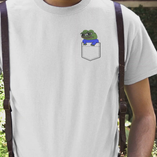 Pocket Peepo T-Shirt, Cute Pepe The Frog Shirt, Adorable Apu Apustaja Shirt, Funny Pepe in the pocket Tee, Unisex Cute Frog T - ZeitgeistZest