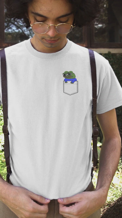 Pocket Peepo T-Shirt, Cute Pepe The Frog Shirt, Adorable Apu Apustaja Shirt, Funny Pepe in the pocket Tee, Unisex Cute Frog T - ZeitgeistZest