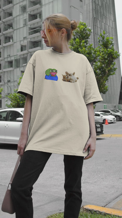 Peepo And Kitty Cat T-Shirt