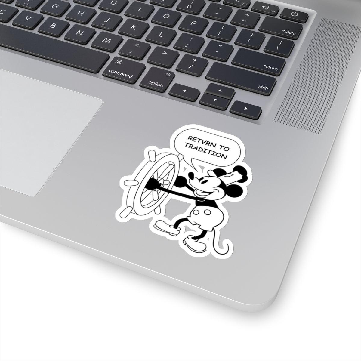 Steamboat Willie Return To Tradition Sticker - ZeitgeistZest