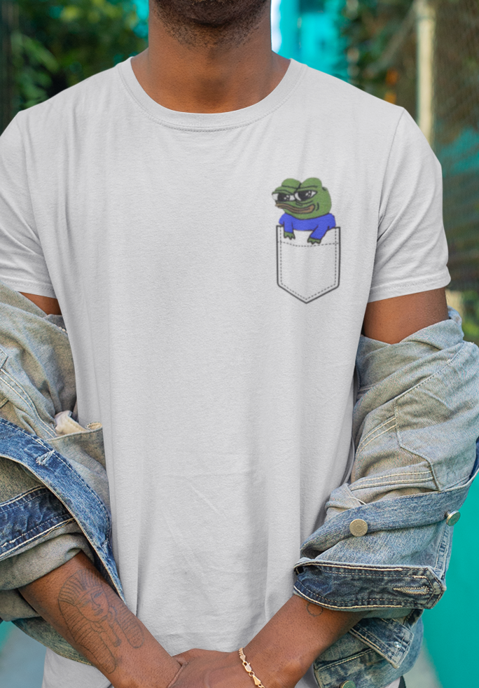 Pocket Peepo T-Shirt, Cute Pepe The Frog Shirt, Adorable Apu Apustaja Shirt, Funny Pepe in the pocket Tee, Unisex Cute Frog T - ZeitgeistZest